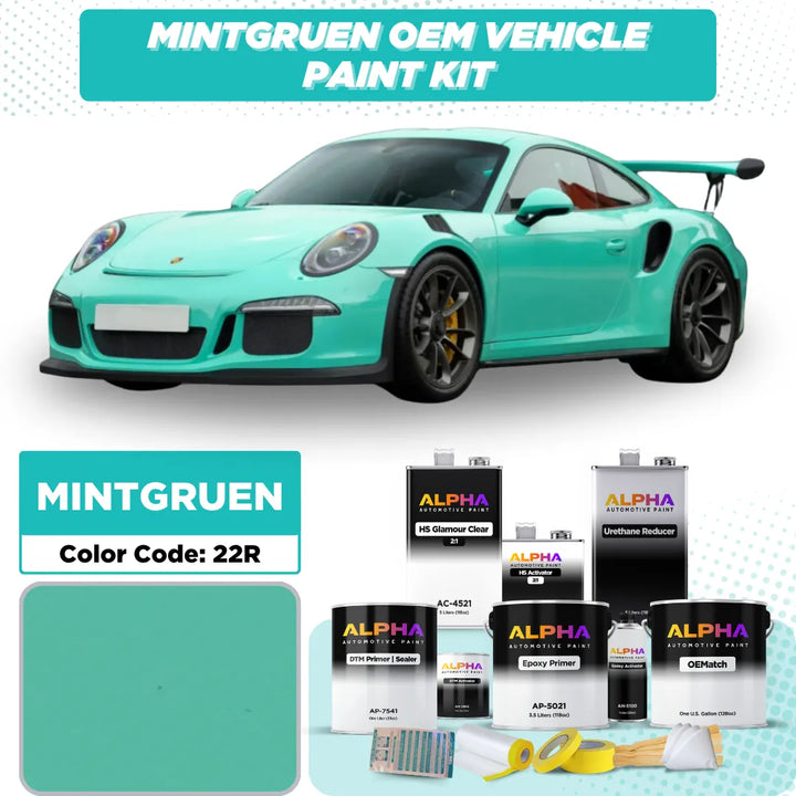 Porsche Mint Green 22R | OEMatch Vehicle Paint Kit