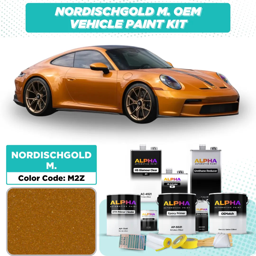 Porsche Nordic Gold Metallic M2Z | OEMatch Vehicle Paint Kit