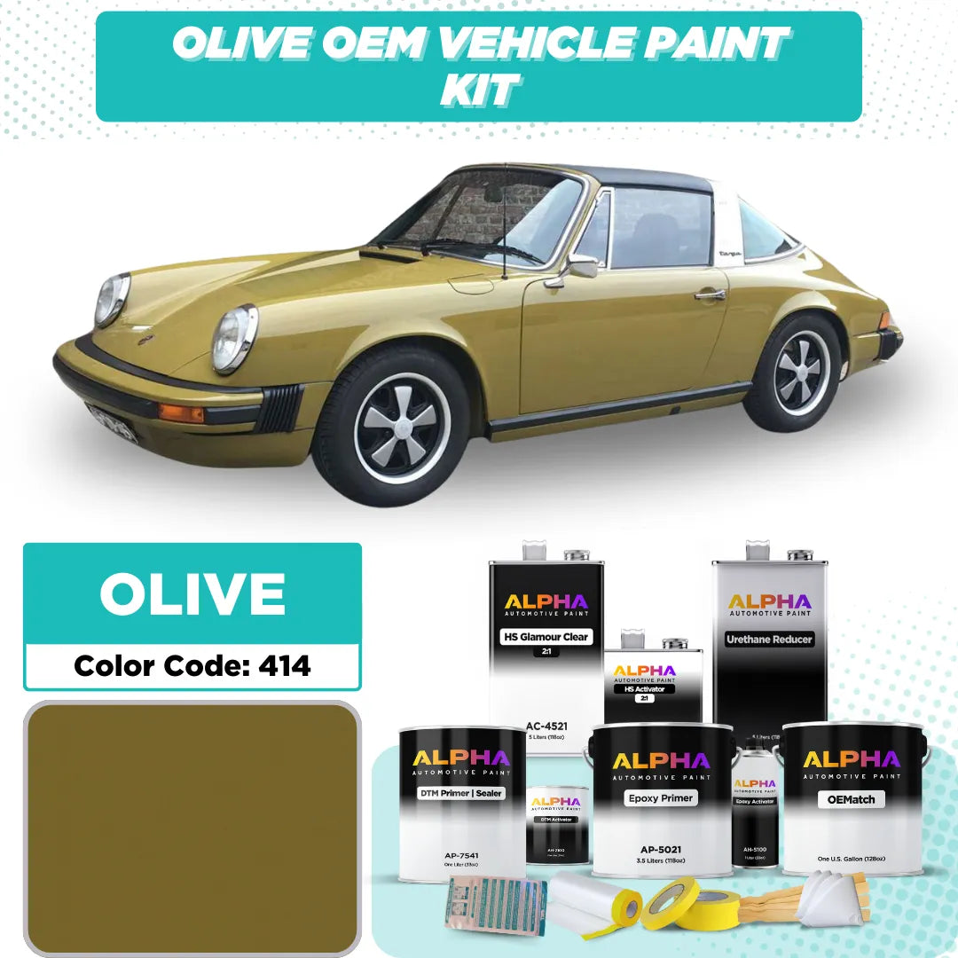 Porsche Olive 414 | OEMatch Vehicle Paint Kit