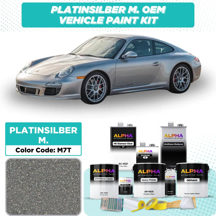 Porsche Platinum Silver Metallic M7T | OEMatch Vehicle Paint Kit