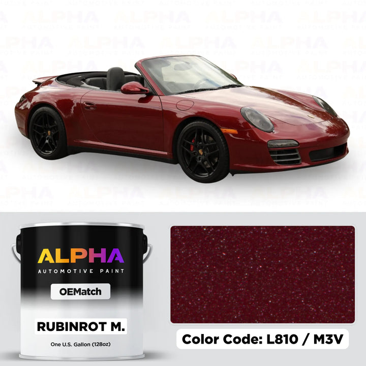 Porsche Ruby Red Metallic L810 | OEMatch Basecoat