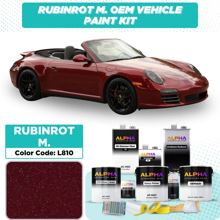 Porsche Ruby Red Metallic L810 | OEMatch Vehicle Paint Kit