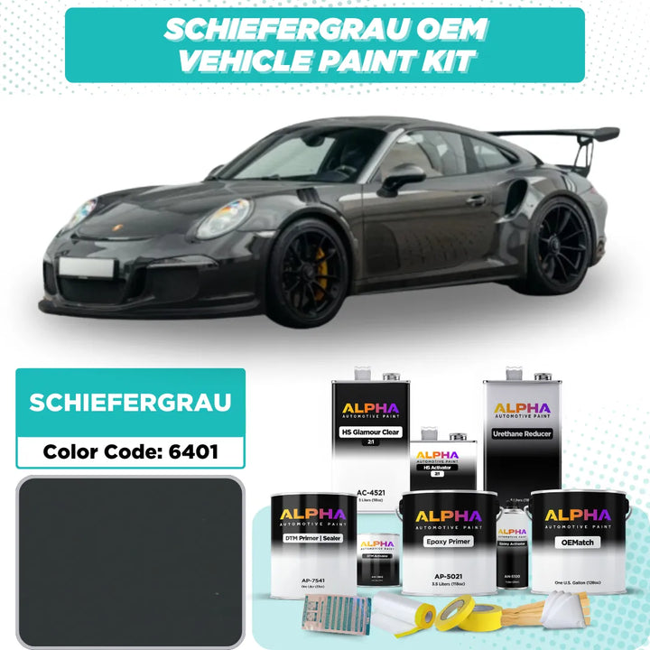 Porsche Slate Grey 6401 | OEMatch Vehicle Paint Kit