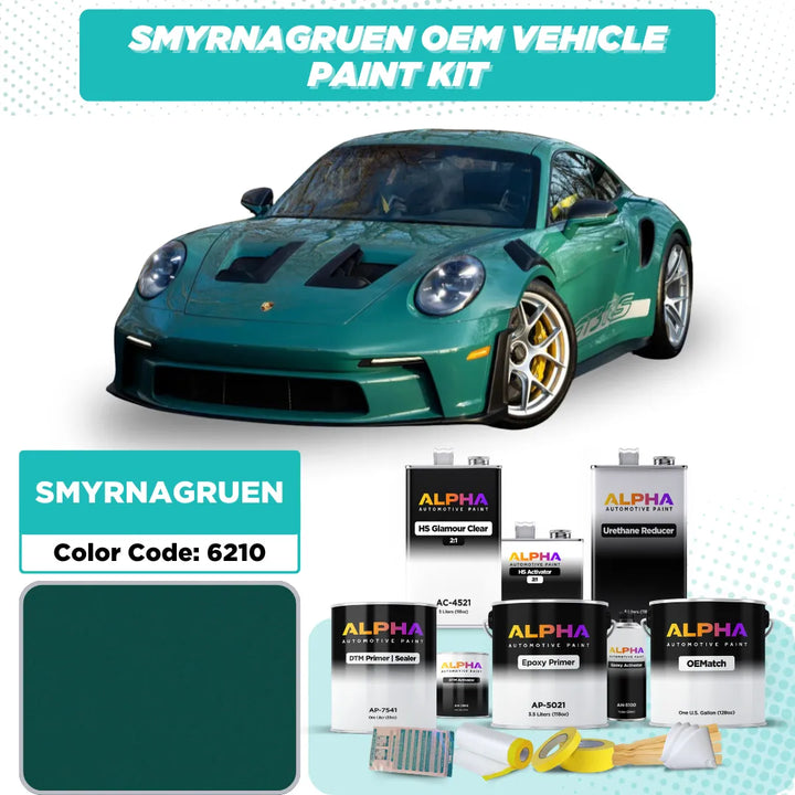 Porsche Smyrna Green 6210 | OEMatch Vehicle Paint Kit