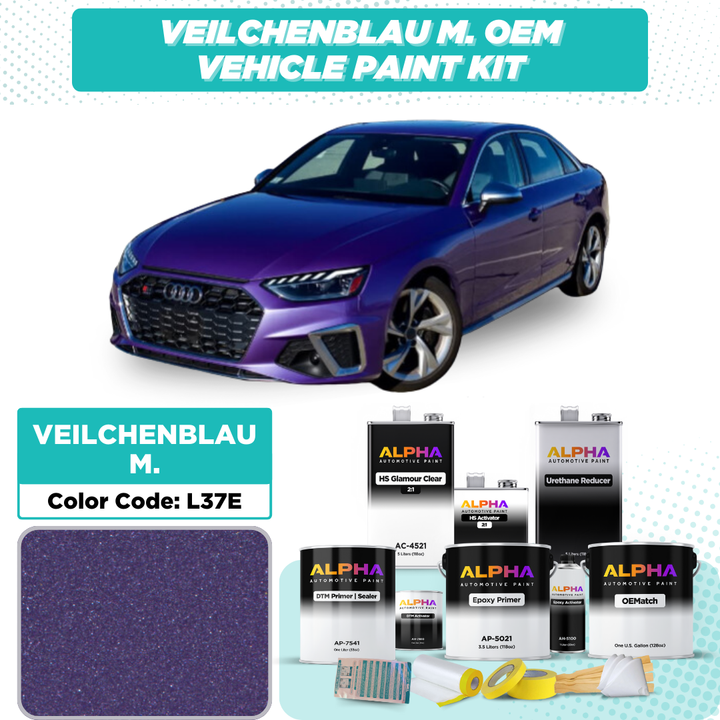 Porsche Violet Blue Metallic L37E / 37E | OEMatch Vehicle Paint Kit