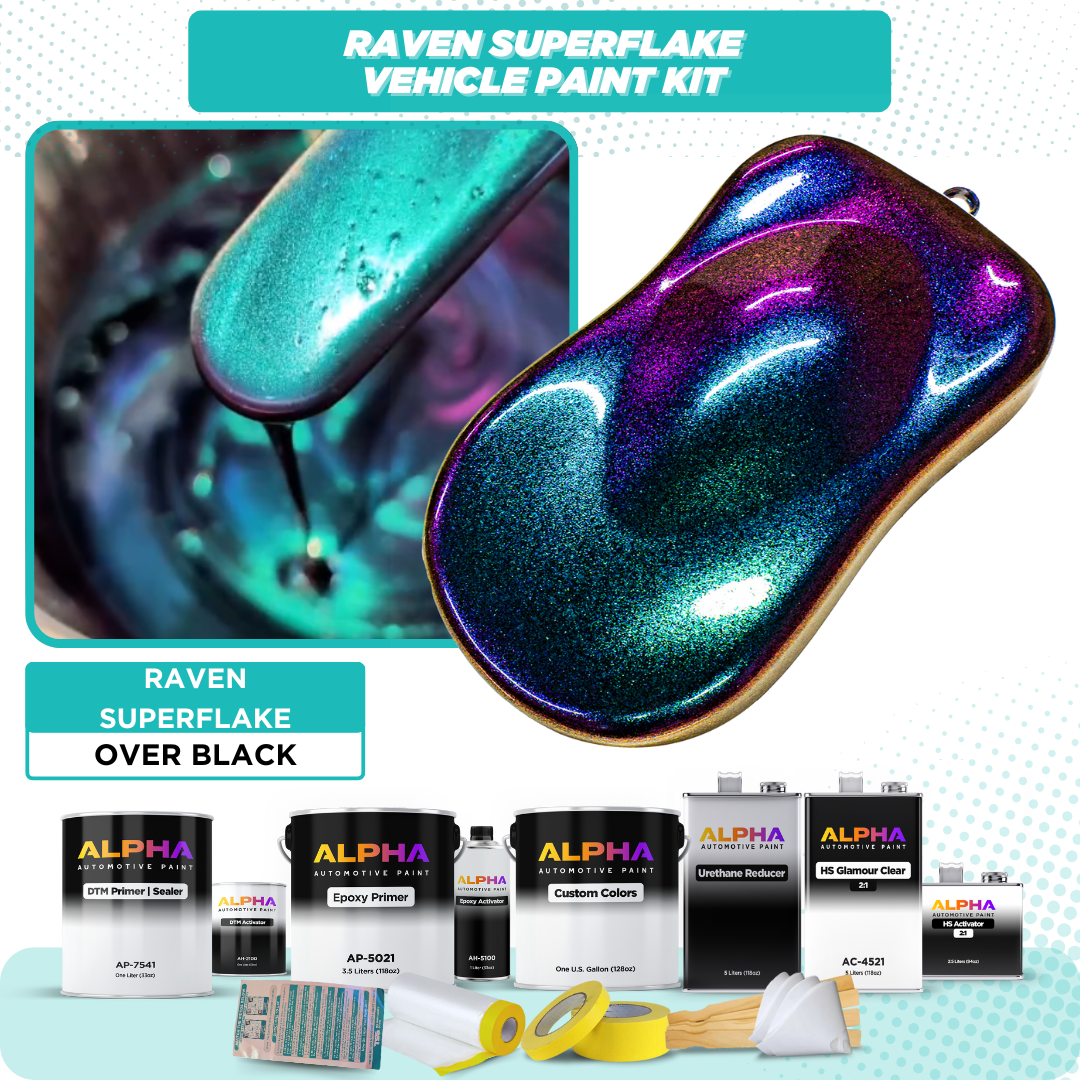 Raven Superflake Vehicle Paint Kit