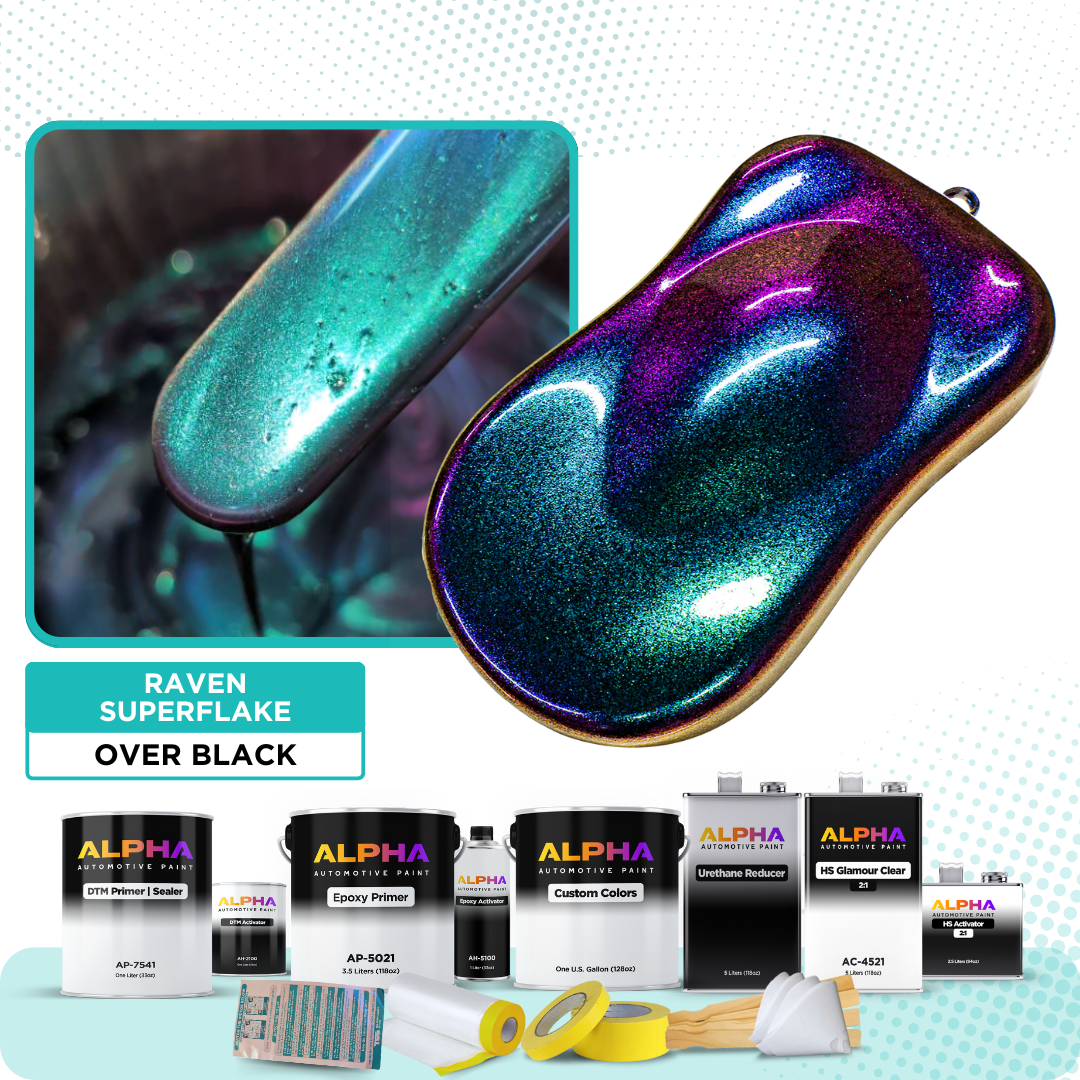 Raven Superflake Vehicle Paint Kit