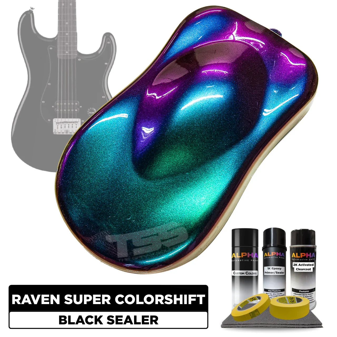 Raven Super Colorshift Guitar Paint Kit