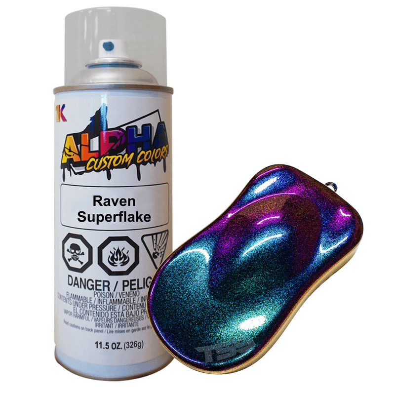 Raven Superflake Pearls Spray Can Midcoat - The Spray Source - Alpha Pigments