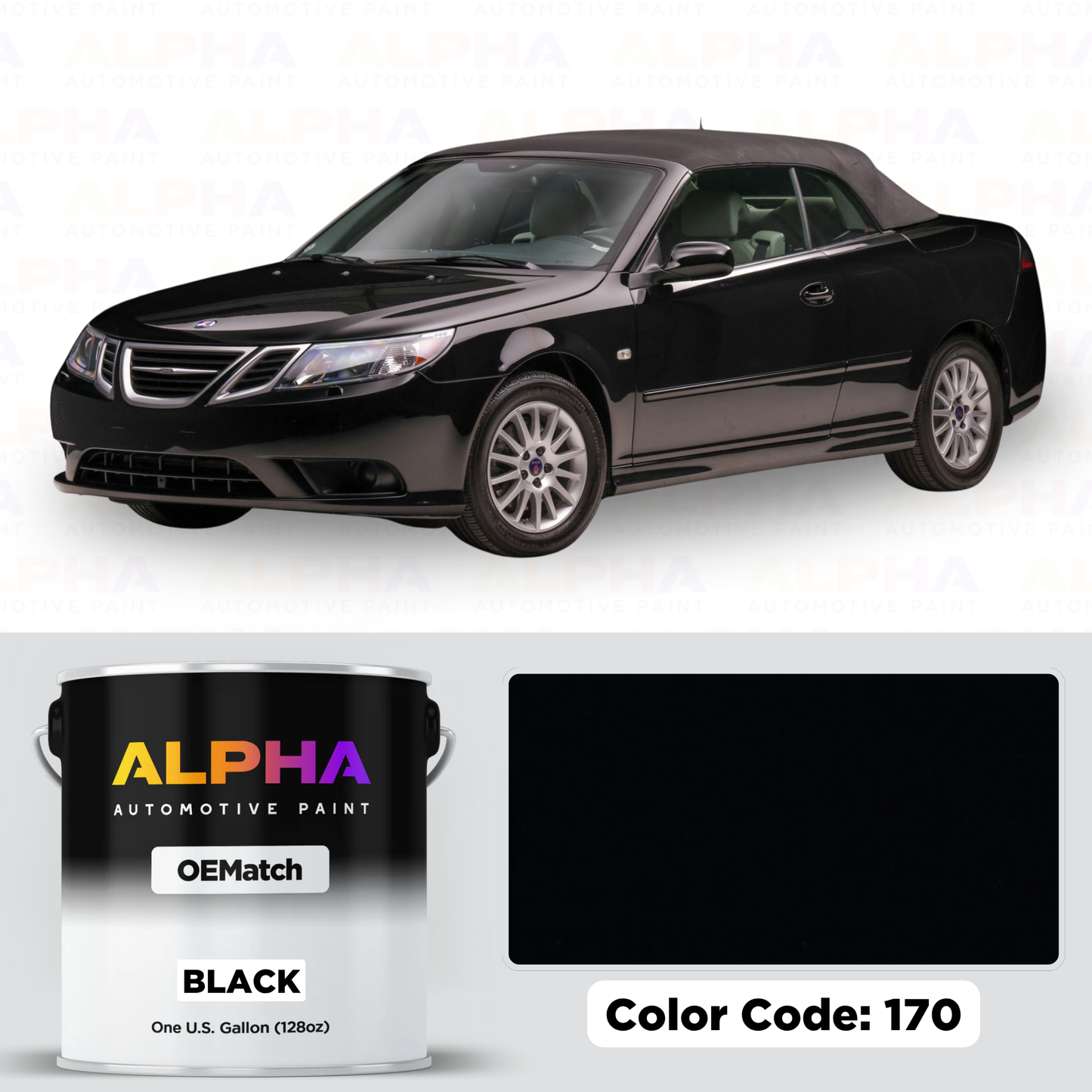 SAAB BLACK 170 | OEMatch Basecoat