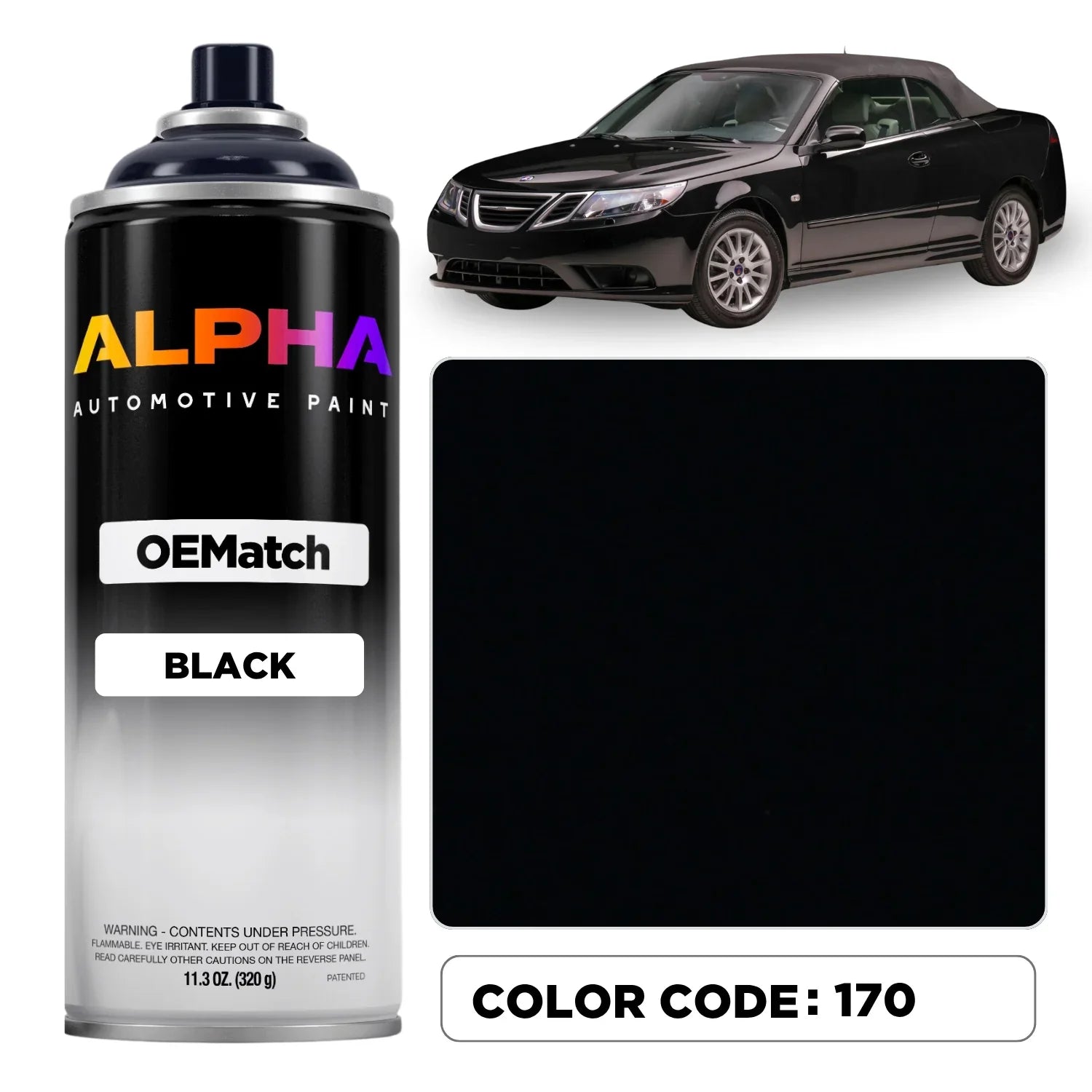 SAAB BLACK 170 | OEMatch Spray Can