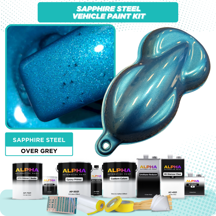 Sapphire Steel Vehicle Paint Kit