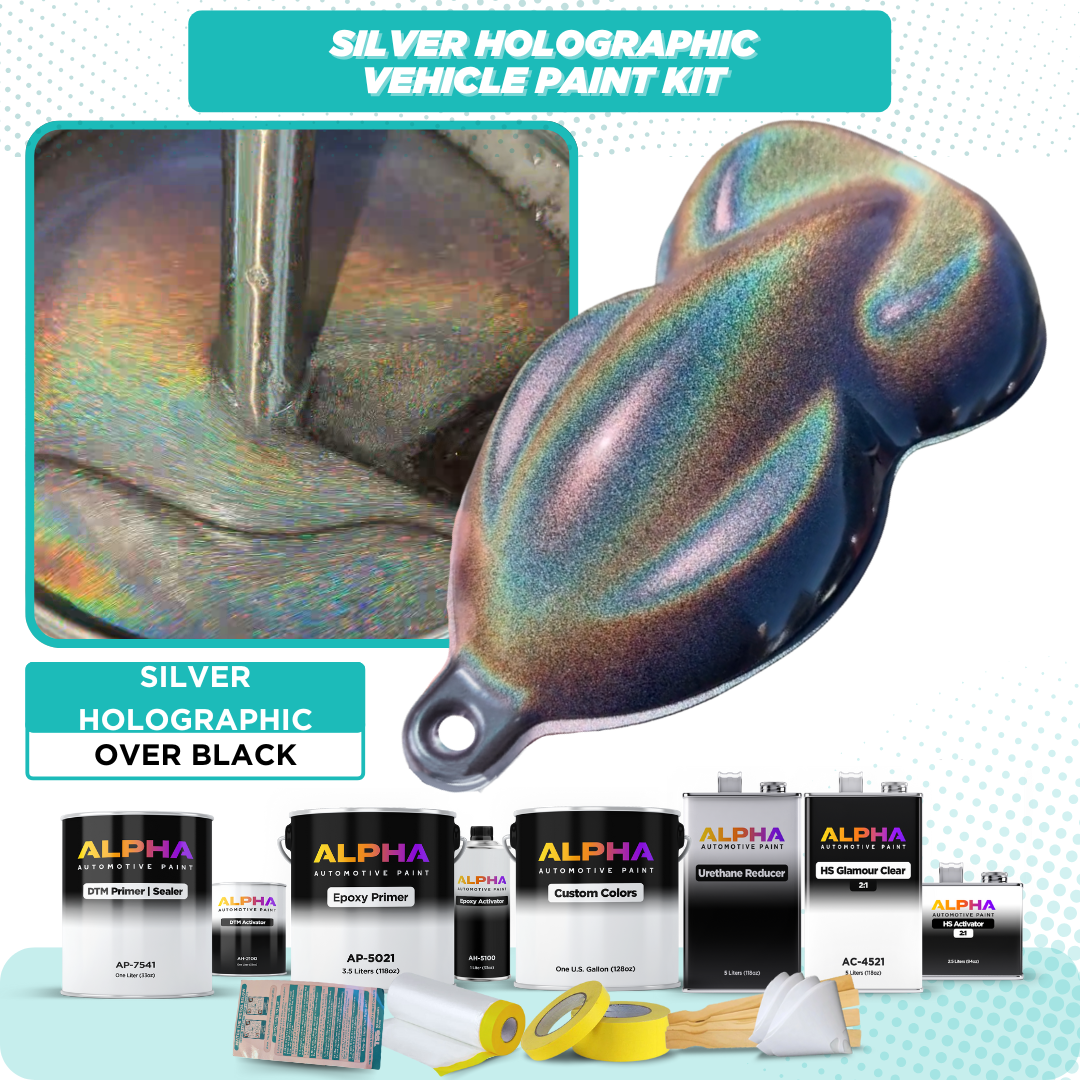 Silver Holographic Vehicle Paint Kit