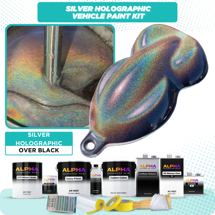 Silver Holographic Vehicle Paint Kit