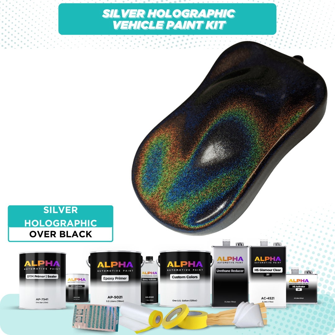 Silver Holographic Vehicle Paint Kit