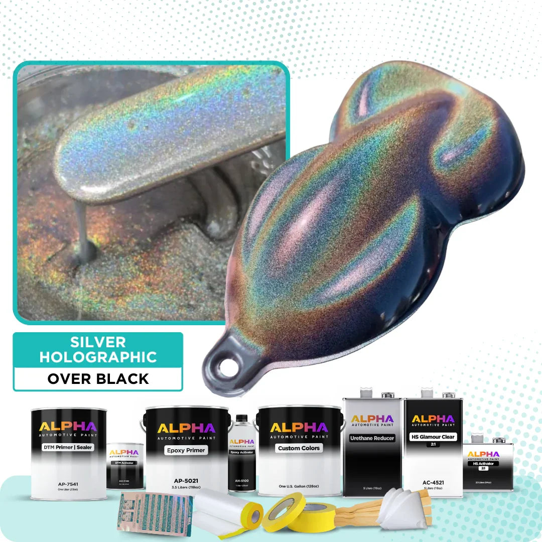 Silver Holographic Vehicle Paint Kit
