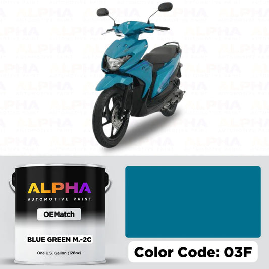 Suzuki Motorcycle Blue Green M.-2C 03F | OEMatch Basecoat