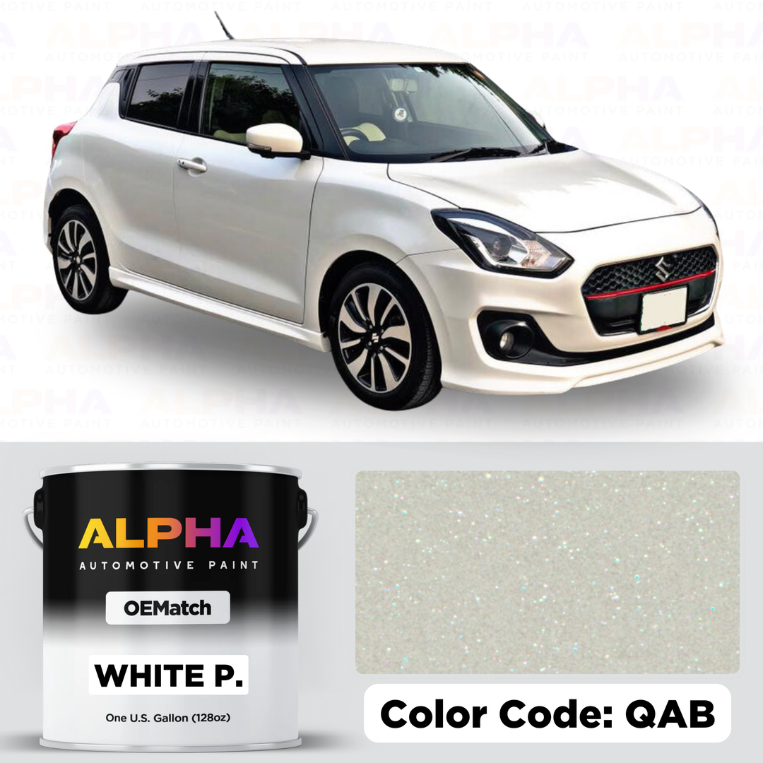 Suzuki White P. QAB / QAB | OEMatch Basecoat