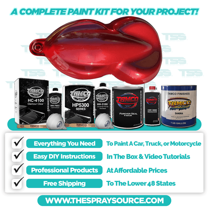 Sangria Car Kit (Black Ground Coat) - The Spray Source - Tamco Paint