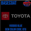 Toyota Voodoo Blue | 8T6 | 2007-2021 | OEM Basecoat - CLEARANCE