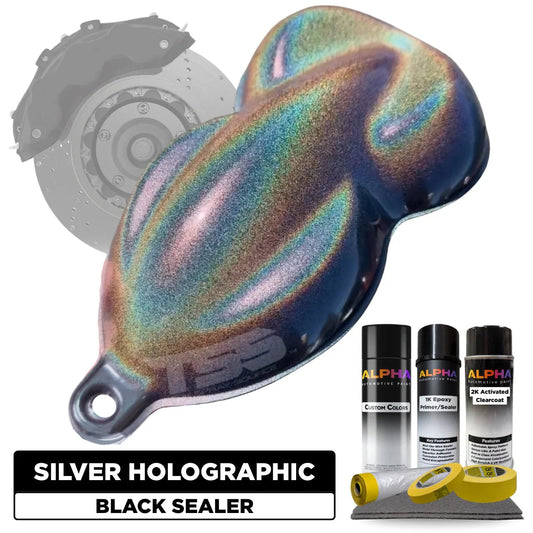 Silver Holographic Brake Caliper Paint Kit
