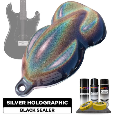 Silver Holographic Guitar Paint Kit