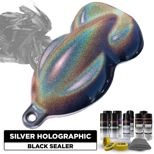 Silver Holographic Motorcycle Paint Kit