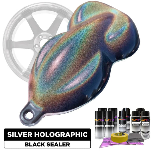 Silver Holographic Wheel Paint Kit