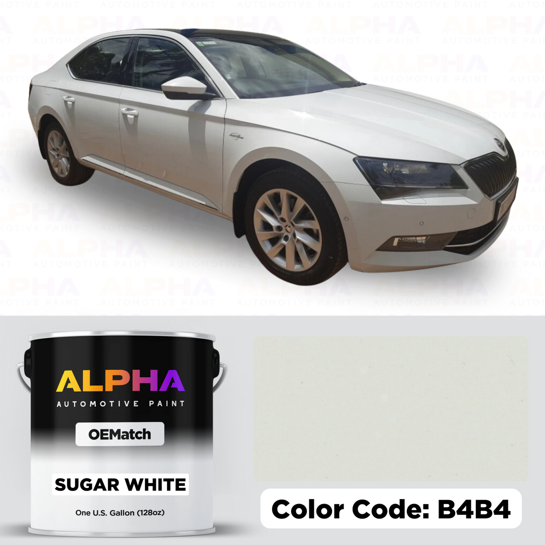 Skoda Sugar White B4B4 | OEMatch Basecoat