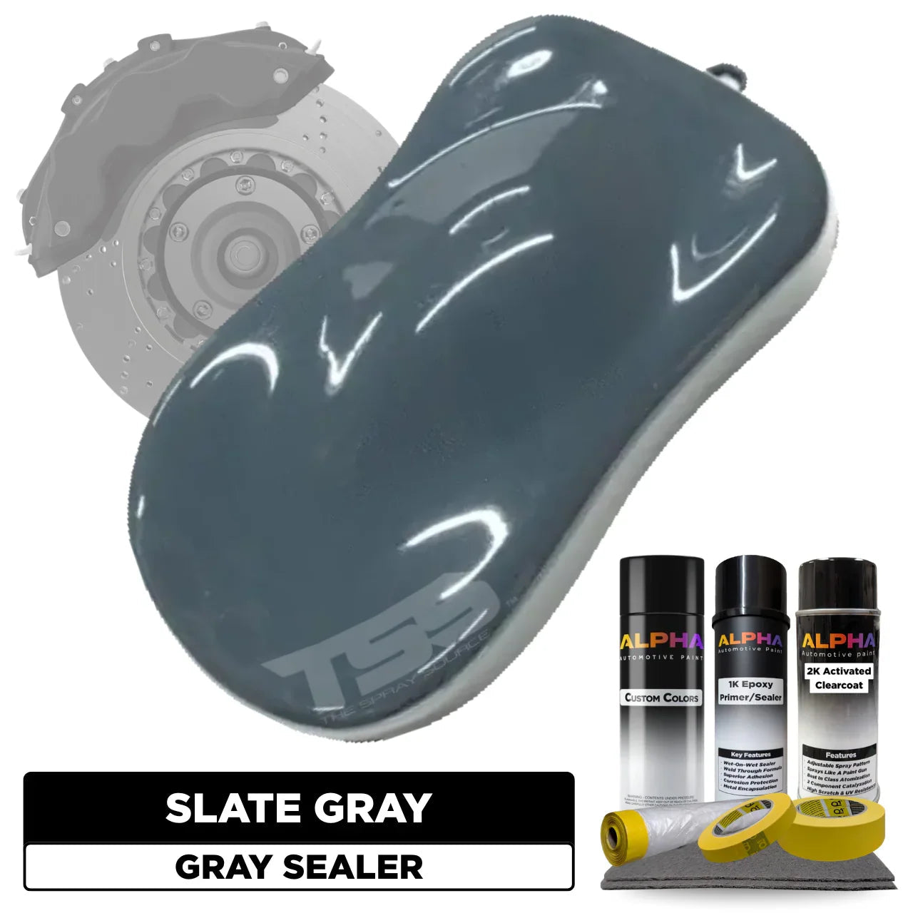 Slate Gray Brake Caliper Paint Kit