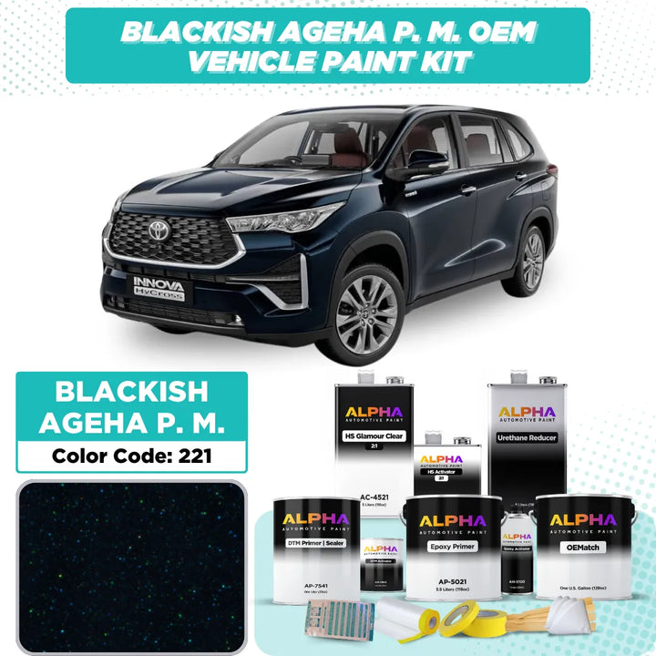 Toyota Blackish Ageha P. M. 221 | OEMatch Vehicle Paint Kit