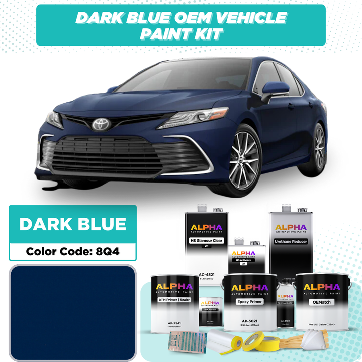 Toyota Dark Blue 8Q4 | OEMatch Vehicle Paint Kit