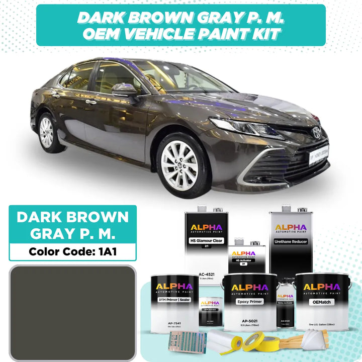 Toyota Dark Brown Gray P. M. 1A1 | OEMatch Vehicle Paint Kit