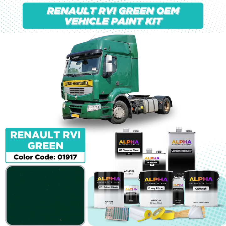 Renault Trucks RVI Green 01917 / 6005 | OEMatch Vehicle Paint Kit