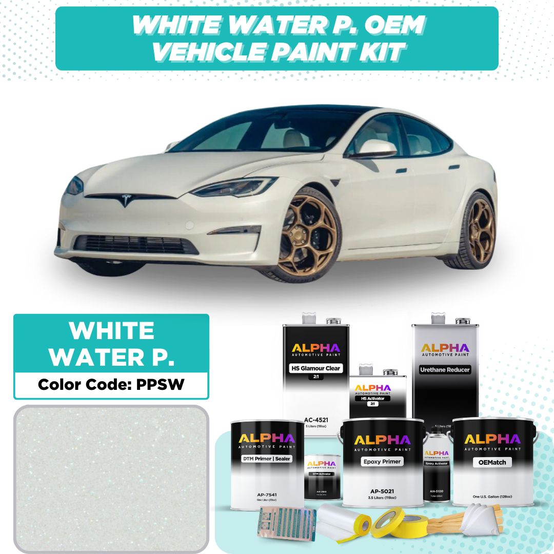 Tesla Pearl White Multi-Coat PPSW | OEMatch Vehicle Paint Kit