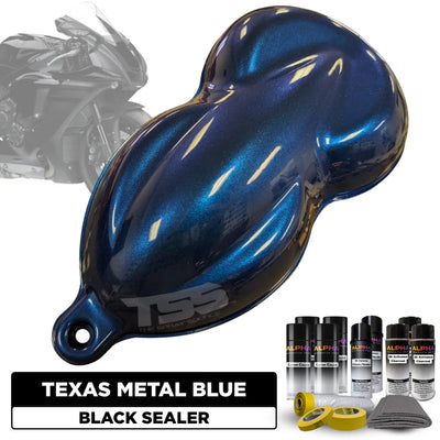 Texas Metal Blue Motorcycle Paint Kit