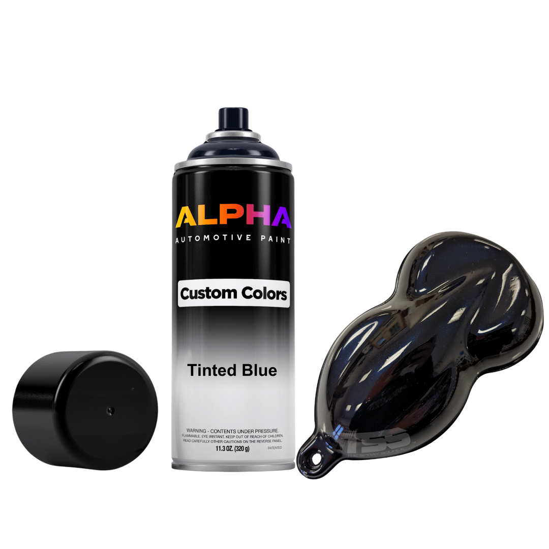 Tinted Blue Spray Can