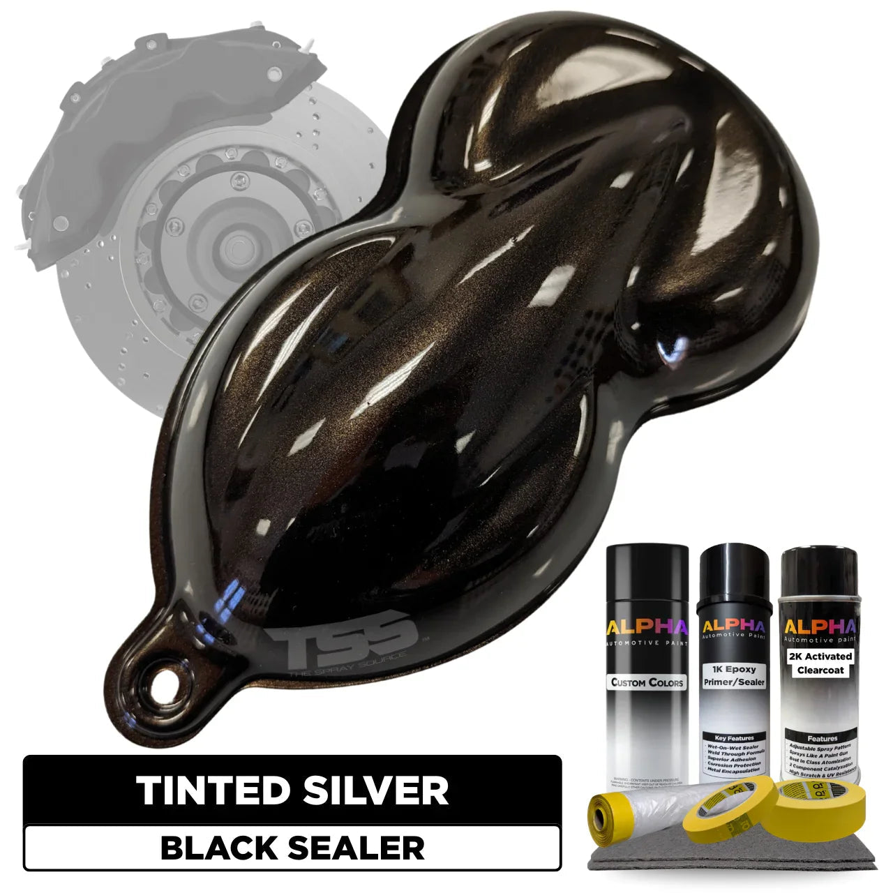 Tinted Silver Brake Caliper Paint Kit