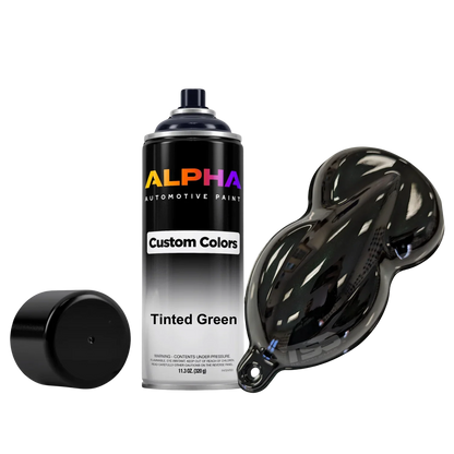 Tinted Green Spray Can