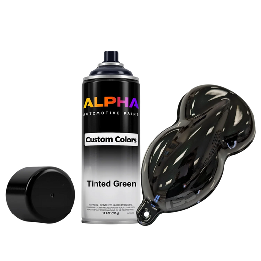 Tinted Green Spray Can