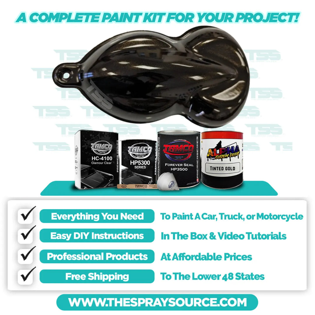 Tinted Gold Large Car Kit (Black Ground Coat)