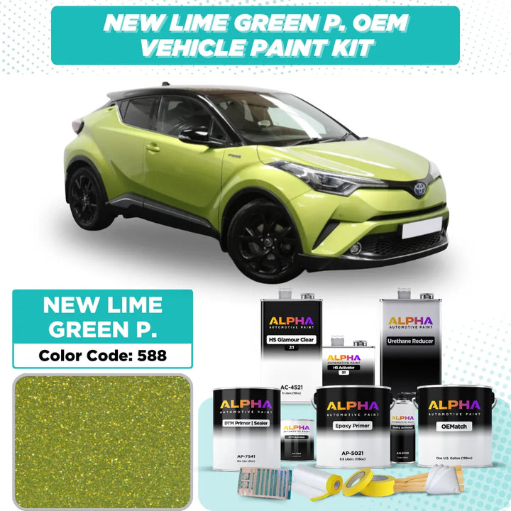 Toyota Electric Lime 588 | OEMatch Vehicle Paint Kit