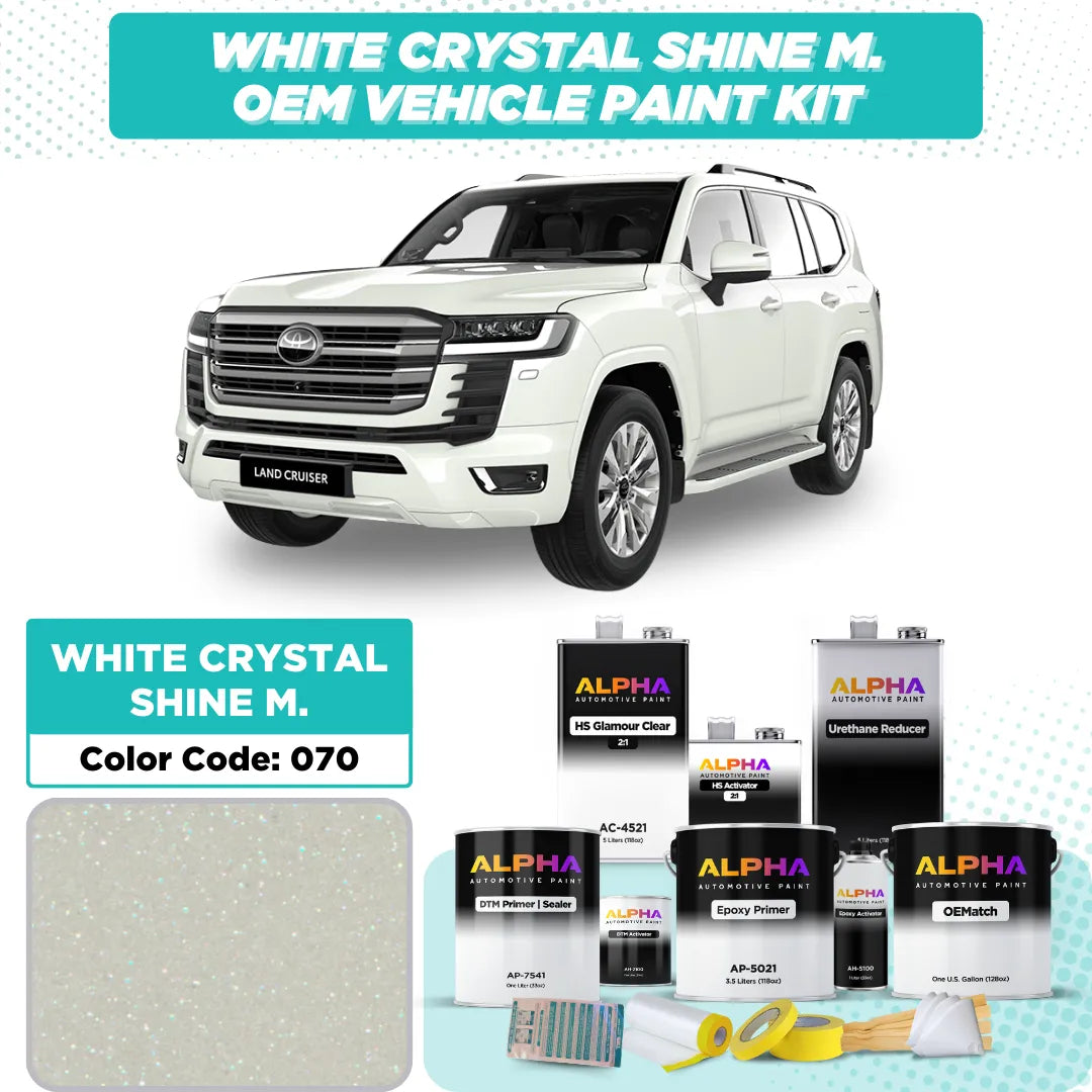 Toyota White Crystal Shine Metallic 070 | OEMatch Vehicle Paint Kit