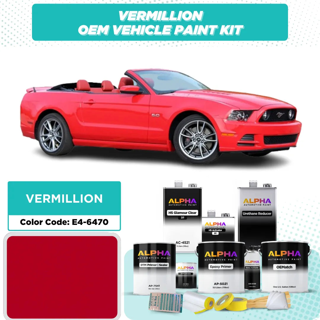 FORD USA VERMILLION E4-6470 | OEMatch Vehicle Paint Kit