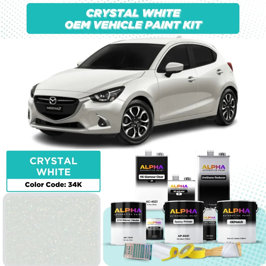 MAZDA CRYSTAL WHITE P. M. 34K | OEMatch Vehicle Paint Kit