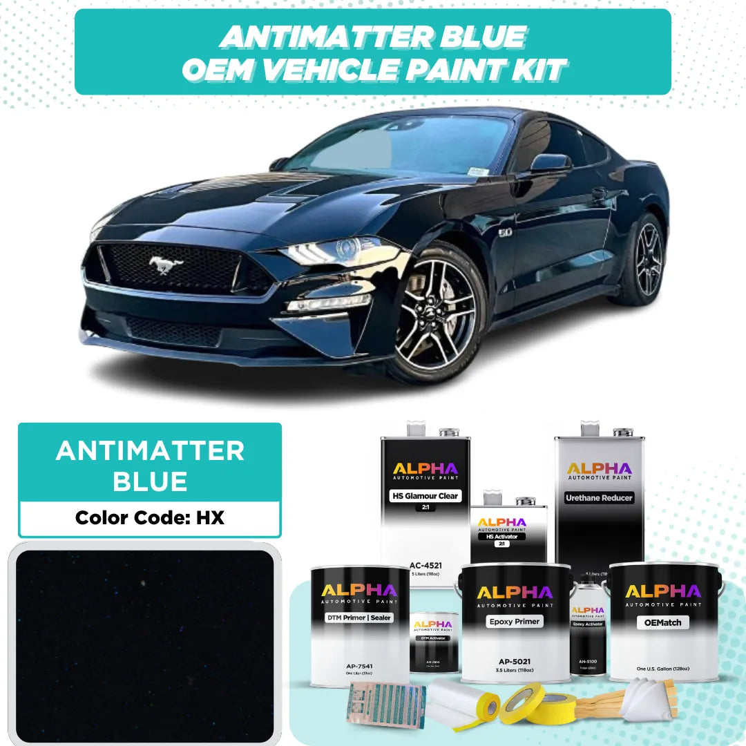 FORD USA ANTIMATTER BLUE P. HX / 1BXEWHA | OEMatch Vehicle Paint Kit