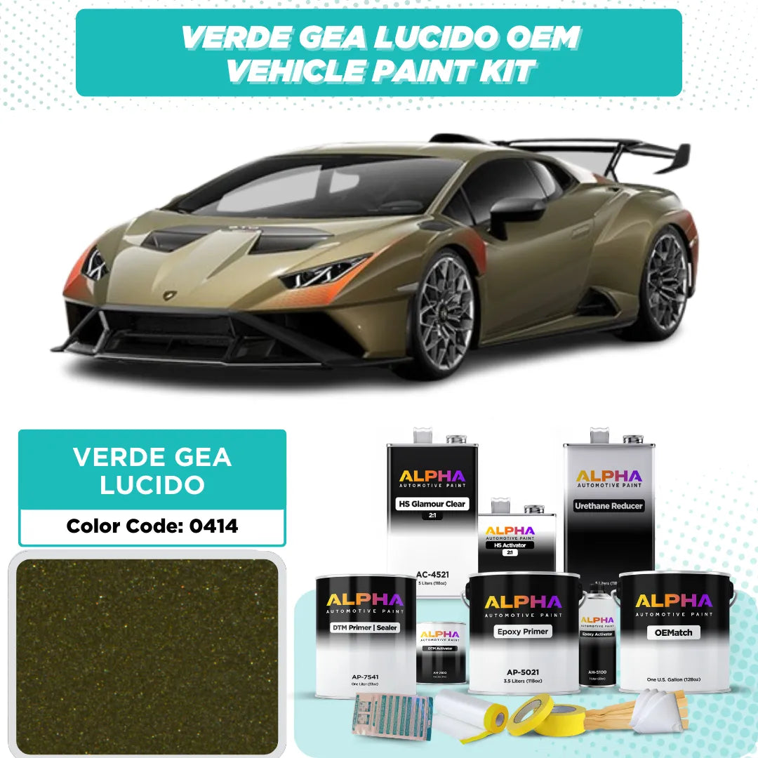 LAMBORGHINI VERDE GEA LUCIDO M. 0414 | OEMatch Vehicle Paint Kit