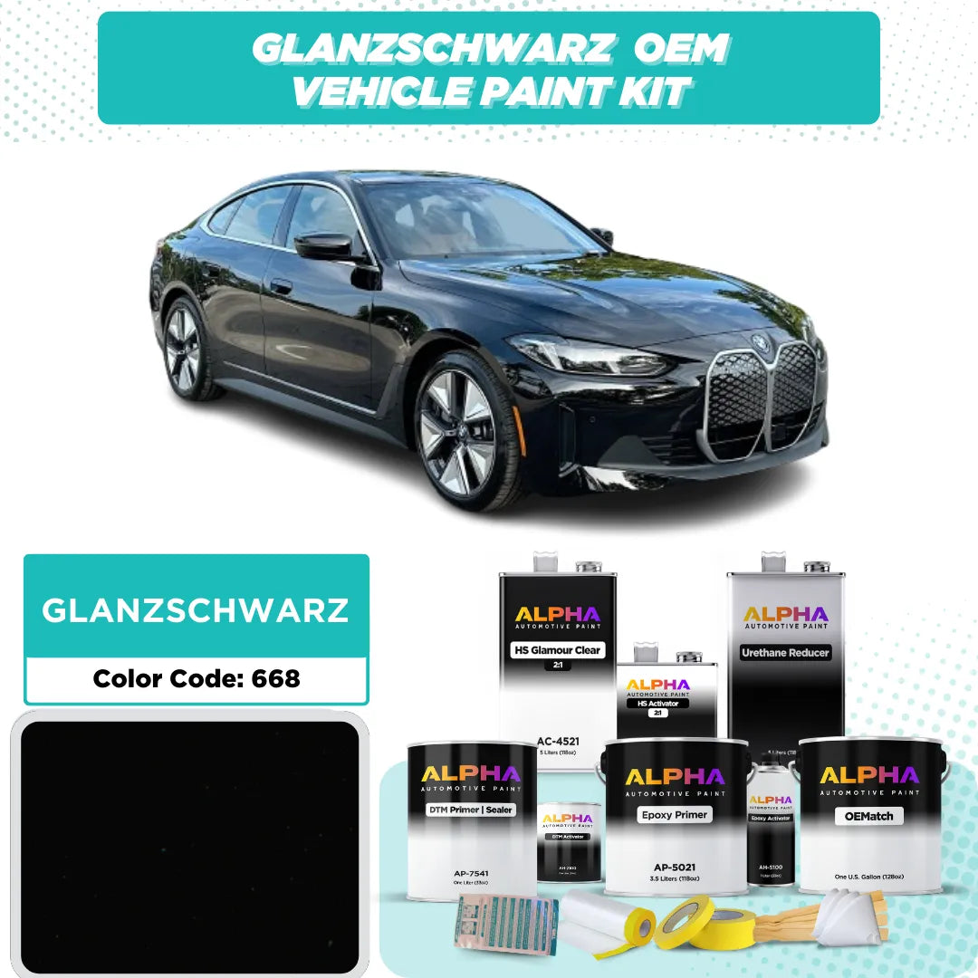 BMW GLANZSCHWARZ 668 | OEMatch Vehicle Paint Kit