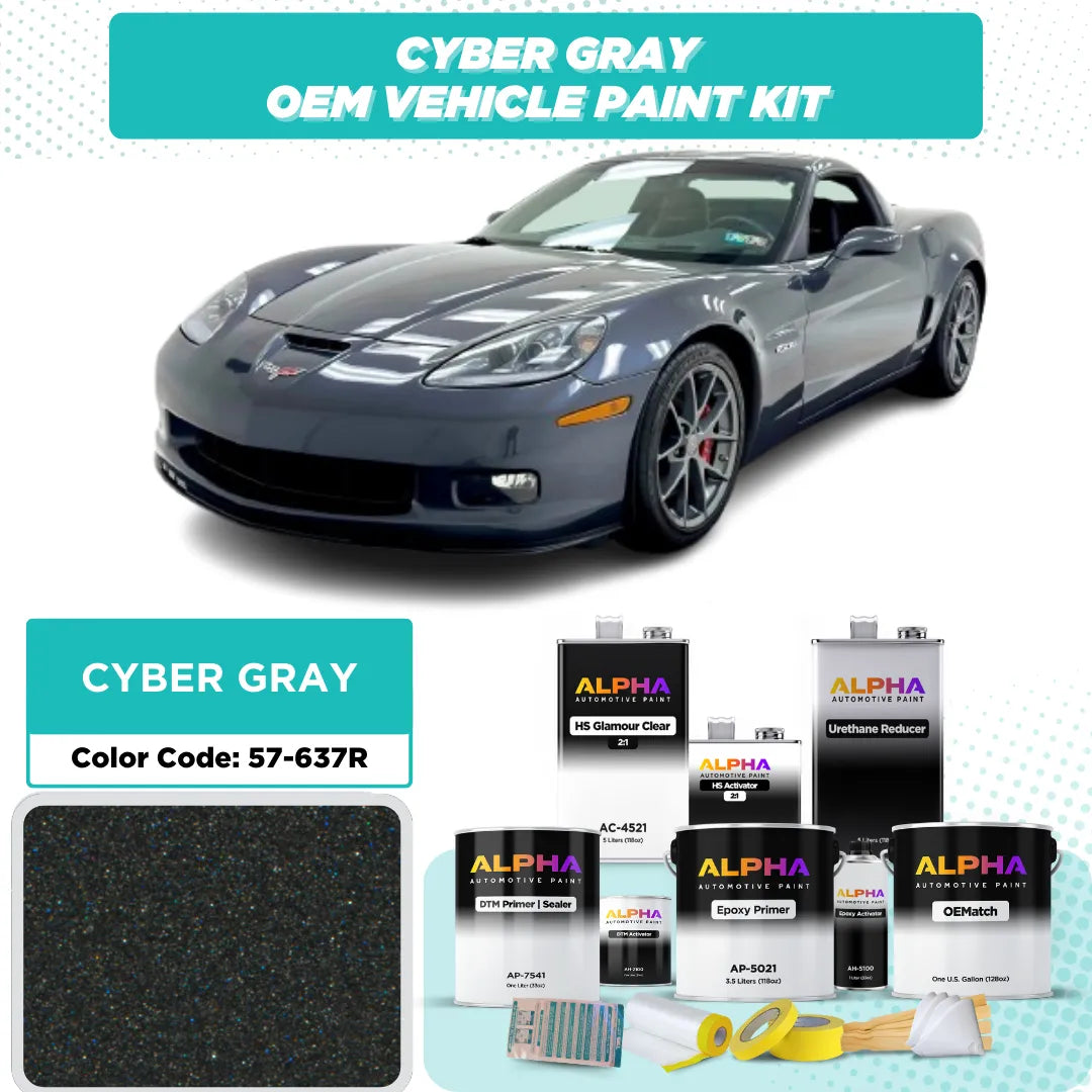 GEN. MOTORS USA CYBER GRAY M. GBV-637R / 57-637R | OEMatch Vehicle Paint Kit