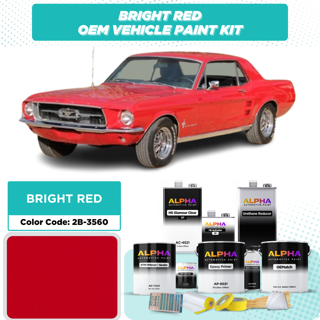 FORD USA BRIGHT RED 2B-3560 | OEMatch Vehicle Paint Kit